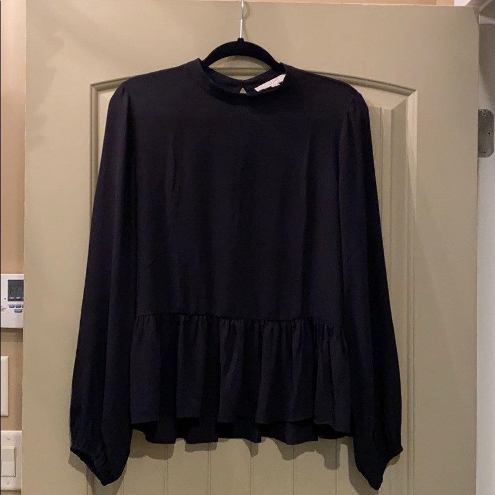 Loft Black Long Sleeve Blouse